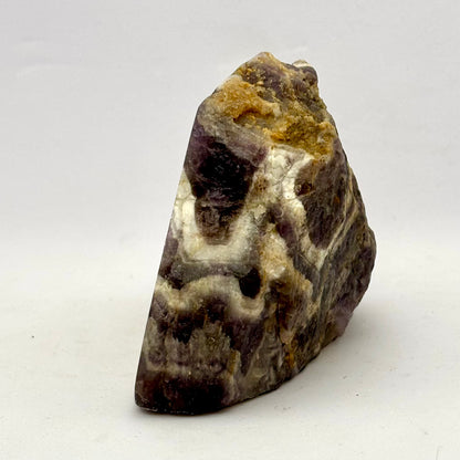 Amethyst Chevron "Berg" polierte Vorderseite - 7,5 cm