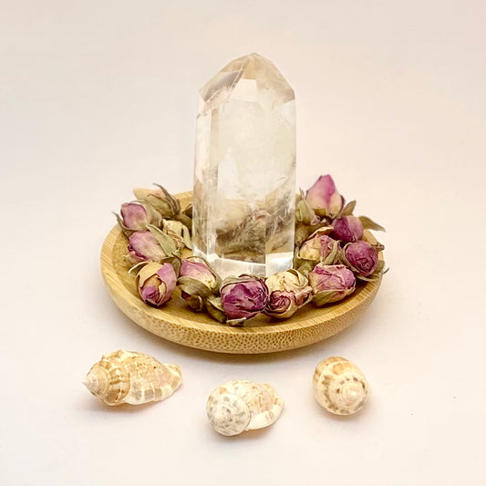 Billede af Rock Crystal and Rose - Crystal Focal Point