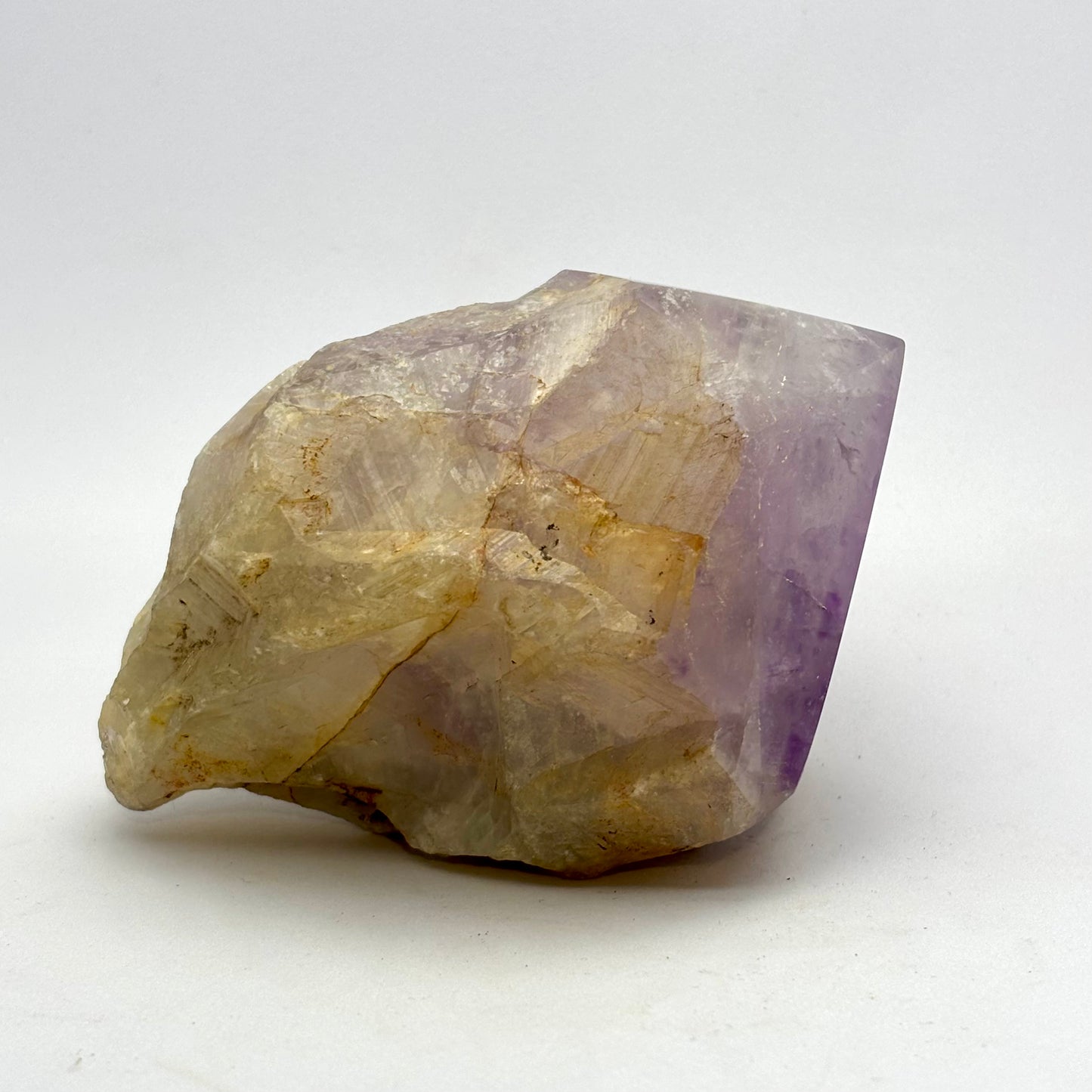 Amethystspitze, natürliche Basis, polierte Oberseite - 12 cm Amethystspitze, natürliche Basis, polierte Oberseite - 12 cm