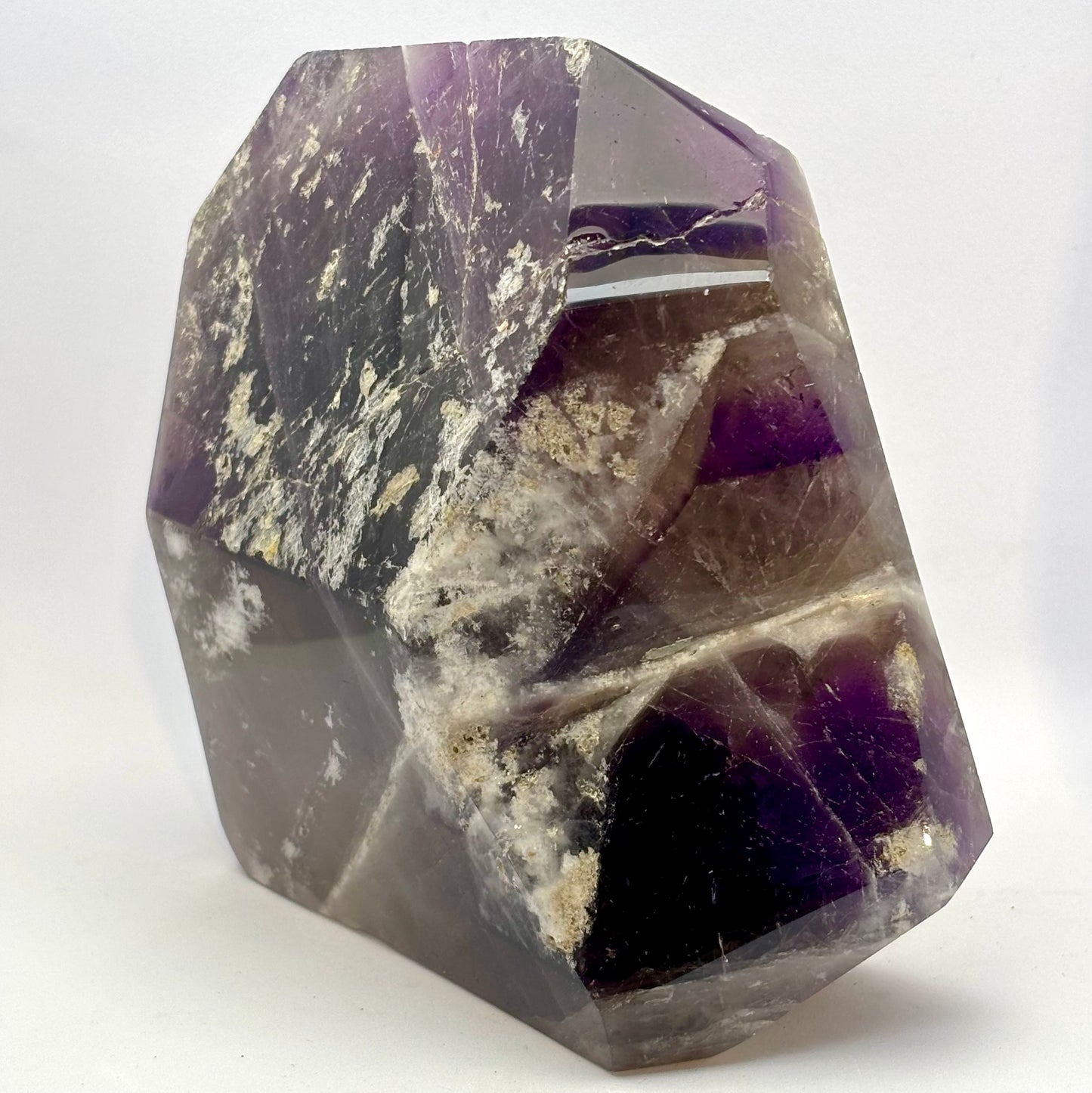 Amethyst m. Rauchquarz 14 cm, 1,5 kg Amethyst m. Rauchquarz 14 cm, 1,5 kg