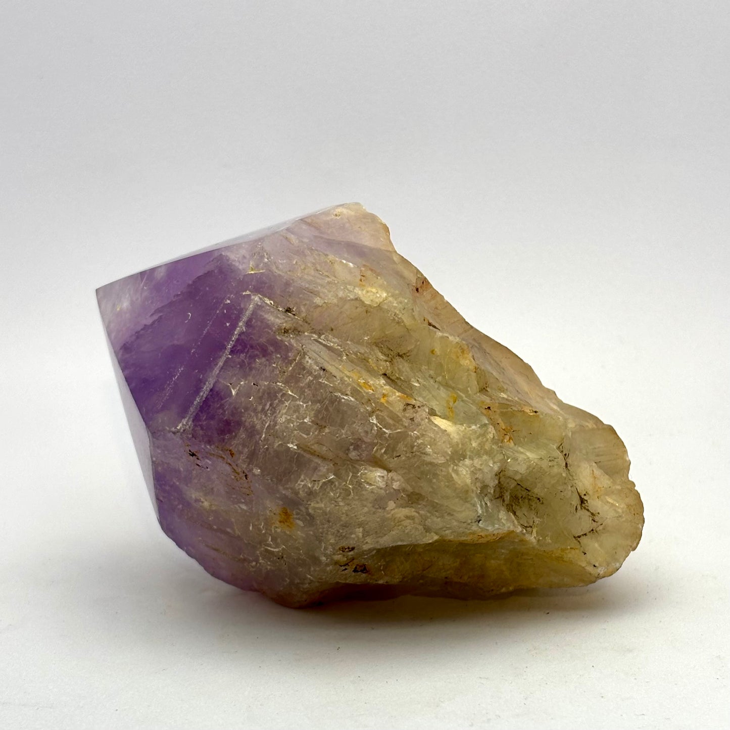 Amethystspitze, natürliche Basis, polierte Oberseite 10 cm Amethystspitze, natürliche Basis, polierte Oberseite 10 cm