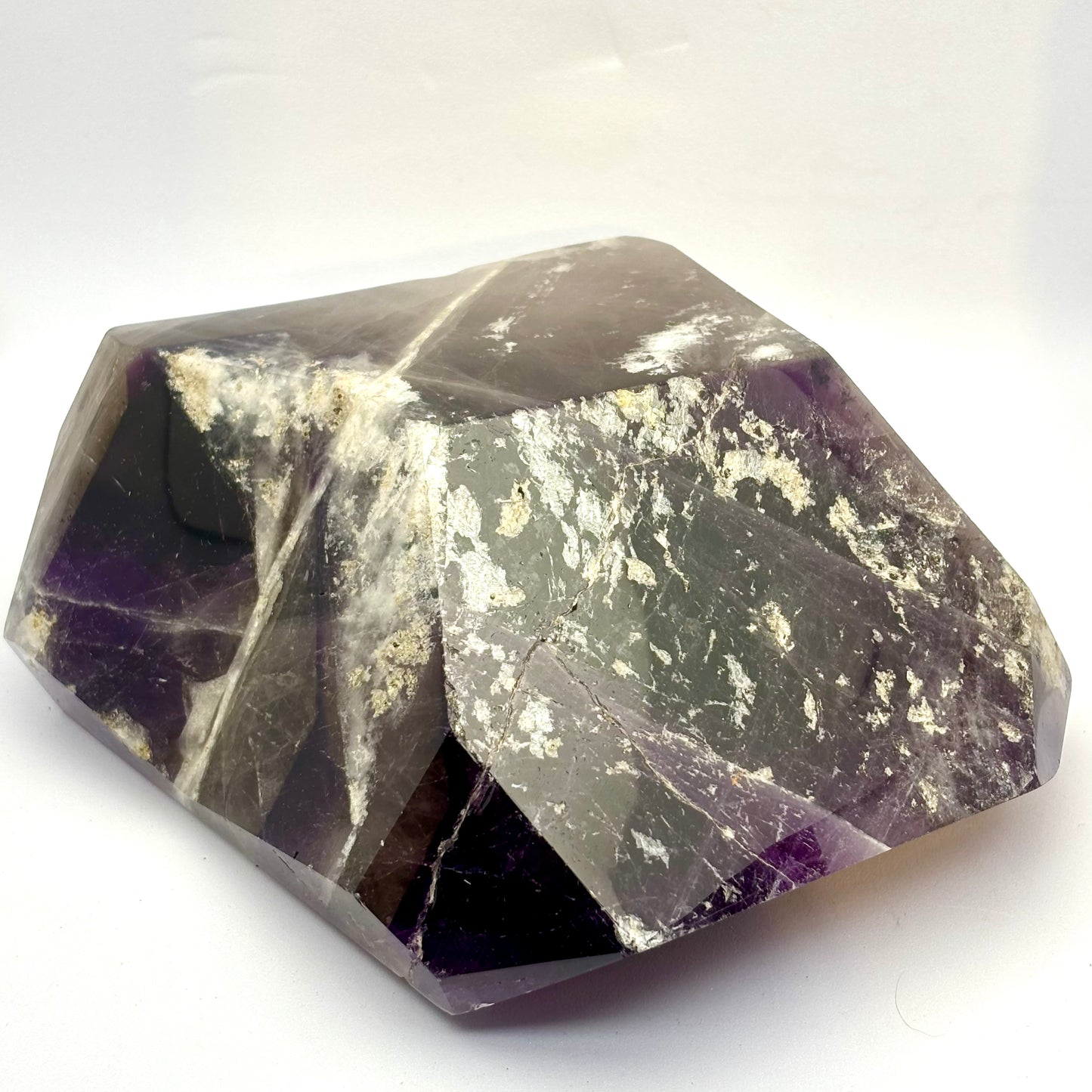 Amethyst m. Rauchquarz 14 cm, 1,5 kg Amethyst m. Rauchquarz 14 cm, 1,5 kg