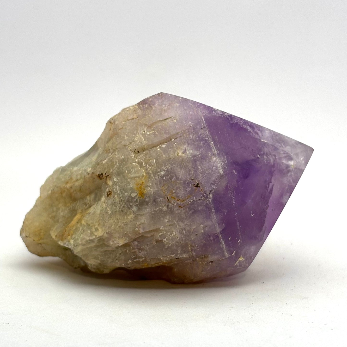 Amethystspitze, natürliche Basis, polierte Oberseite 10 cm Amethystspitze, natürliche Basis, polierte Oberseite 10 cm