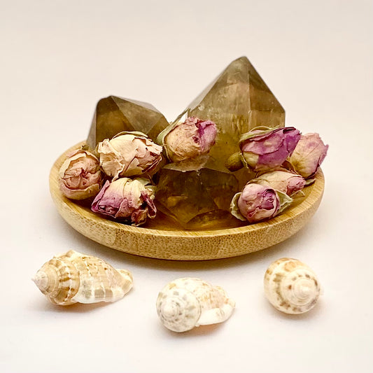 Billede af 3 x Golden Citrine och Rose - Crystal Focal Point