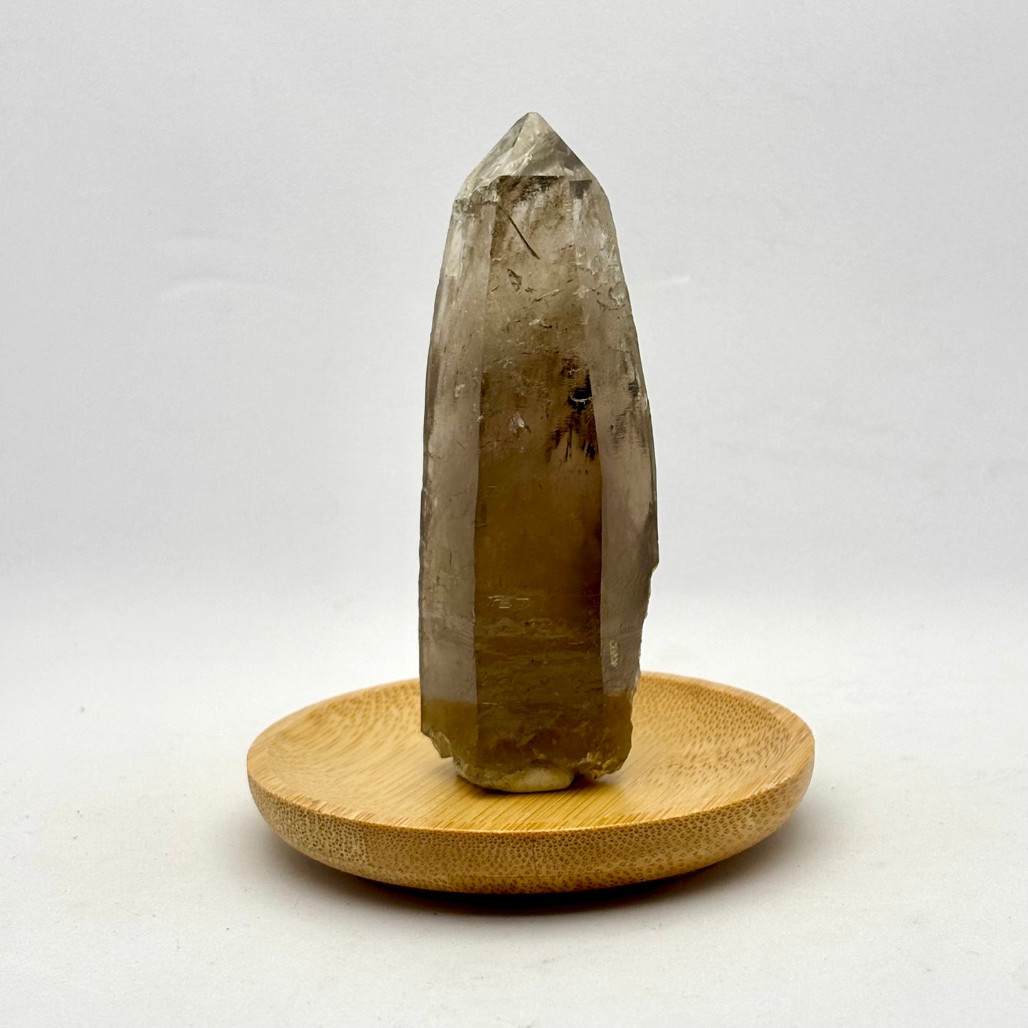 Røgkvarts lemurian spids naturlig 9 cm Røgkvarts lemurian spids naturlig 9 cm