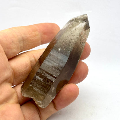 Røgkvarts lemurian spids naturlig 9 cm