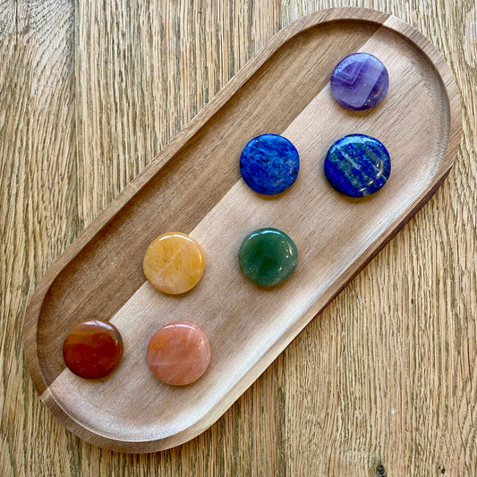 Billede af 7 flache Kristalle - Chakra-Set