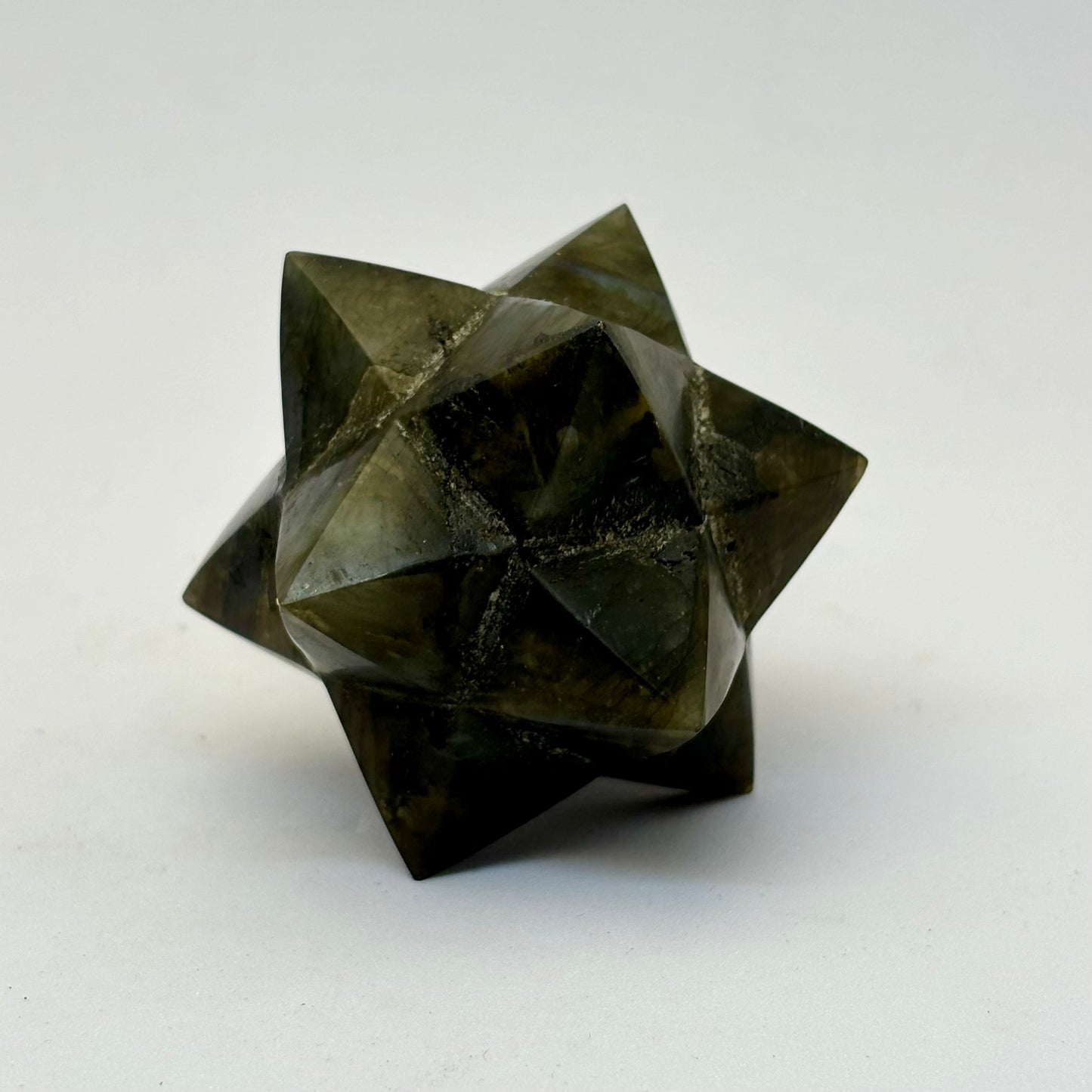 Stelleret Dodekahedron / dobbelt Merkaba labradorit Stelleret Dodekahedron / dobbelt Merkaba labradorit