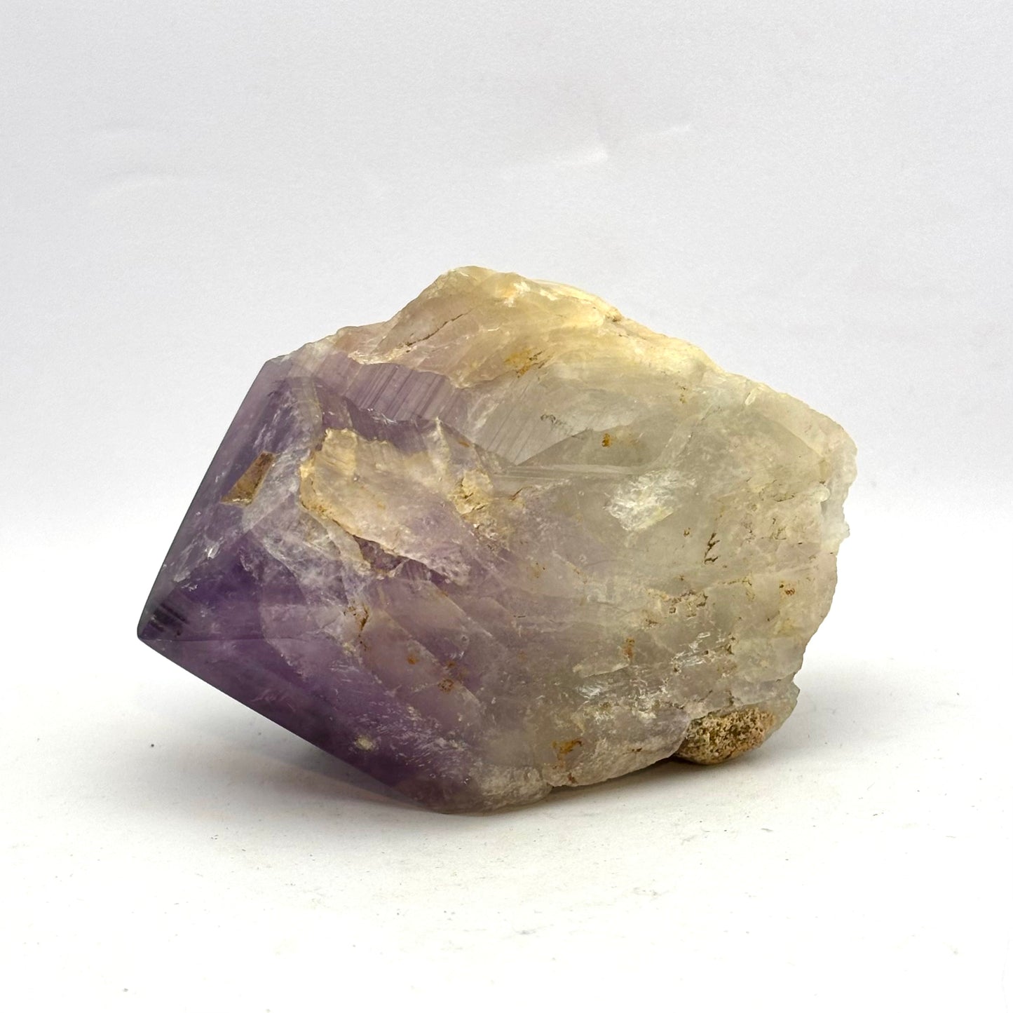 Amethystspitze / Natursockel, polierte Oberseite - 9 cm Amethystspitze / Natursockel, polierte Oberseite - 9 cm