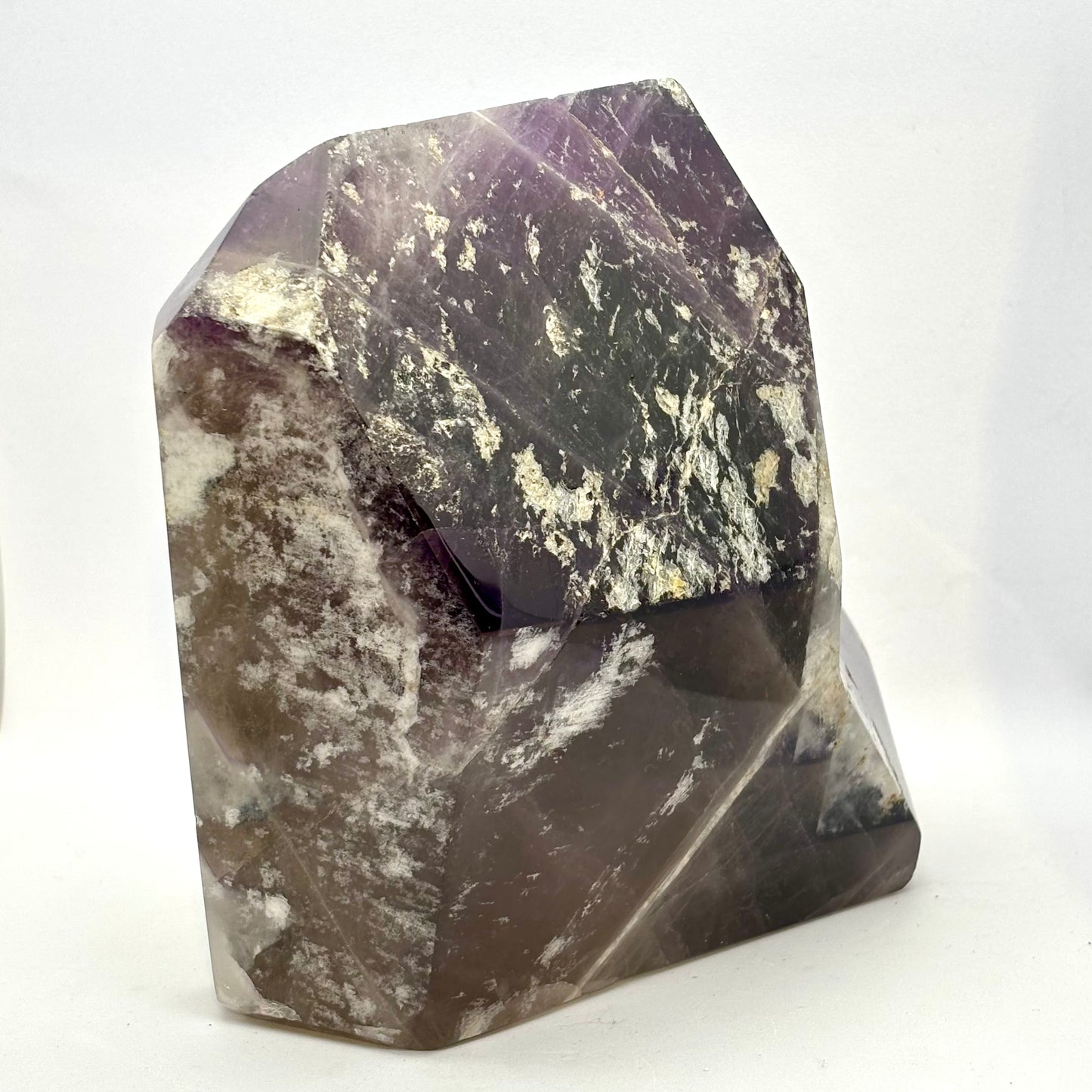 Amethyst m. Rauchquarz 14 cm, 1,5 kg Amethyst m. Rauchquarz 14 cm, 1,5 kg