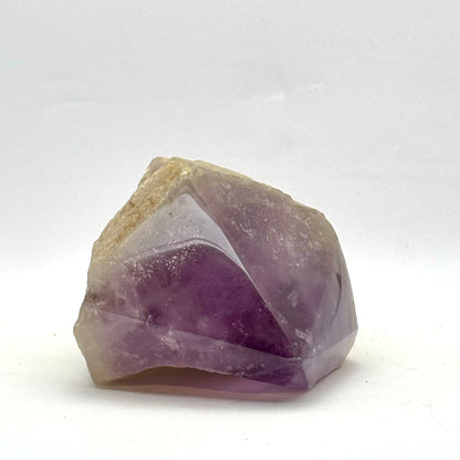 Amethystspitze / Natursockel, polierte Oberseite - 8 cm