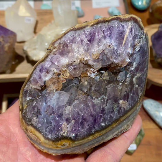  Billede af Achat-Geode, poliert 11 cm