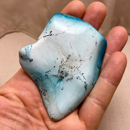 Aqua chrysocolla / malakit - 9 cm