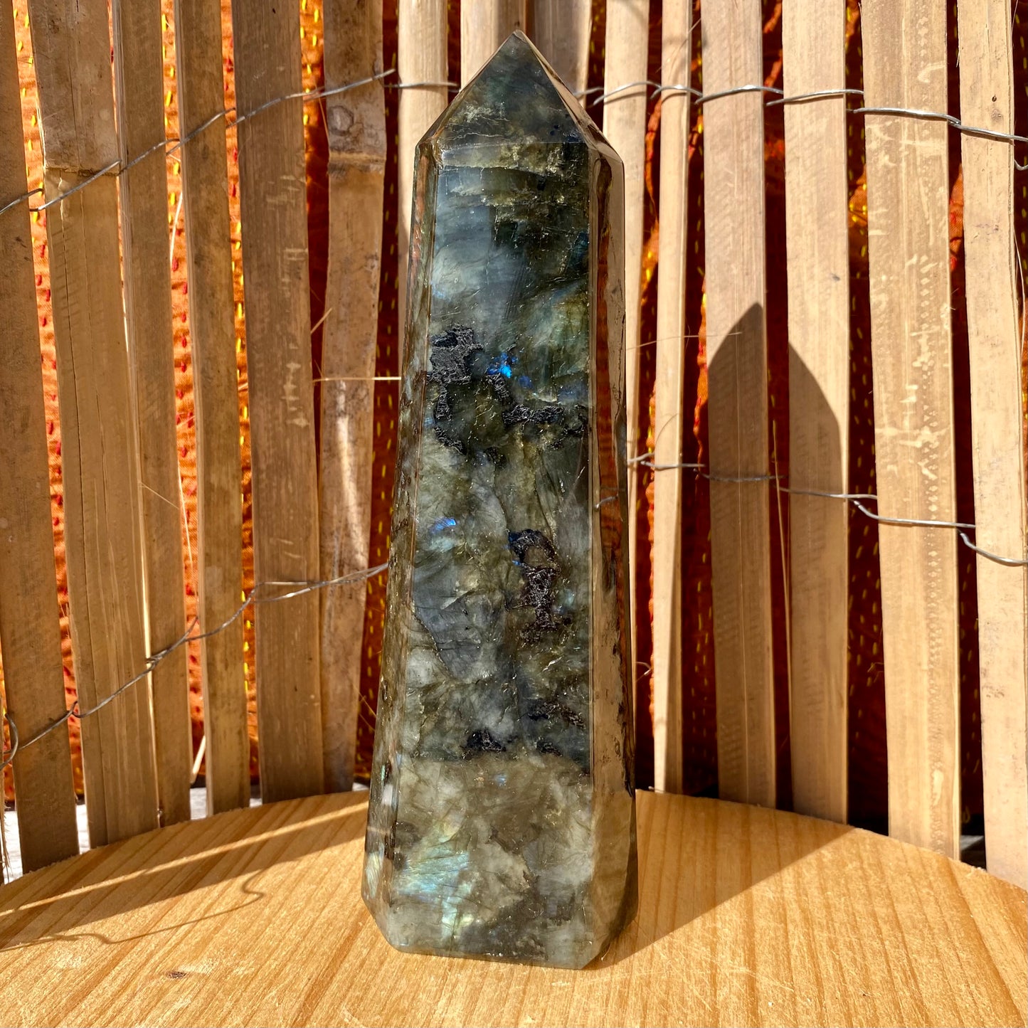 Labradorit Obelisk / Turm 17 cm Labradorit Obelisk / Turm 17 cm