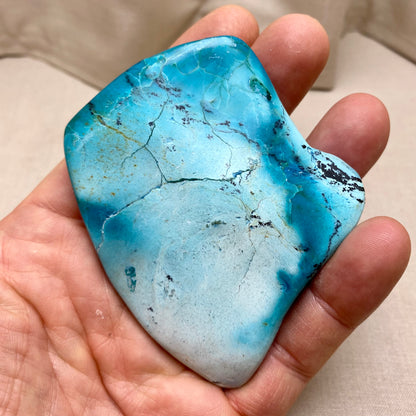 Aqua chrysocolla / malakit - 9 cm