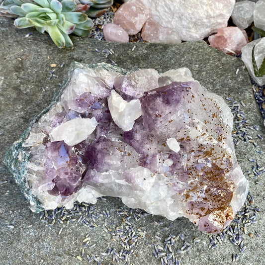 Billede af Amethyst-Cluster, sehr spannend - 1920 Gramm