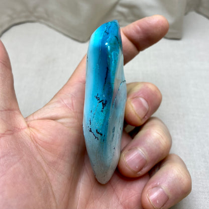 Aqua chrysocolla / malakit - 9 cm