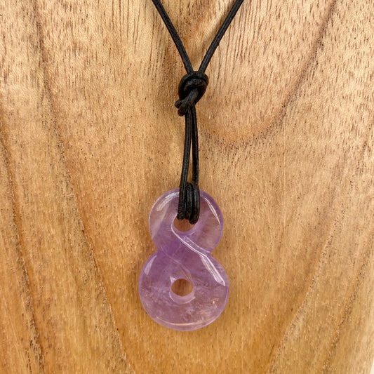 Billede af Amethyst Ewigkeit Symbol Halskette