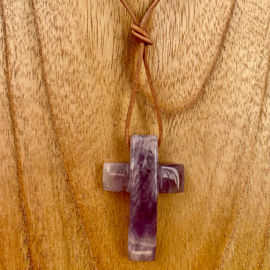 Billede af Amethyst Kreuz Halskette